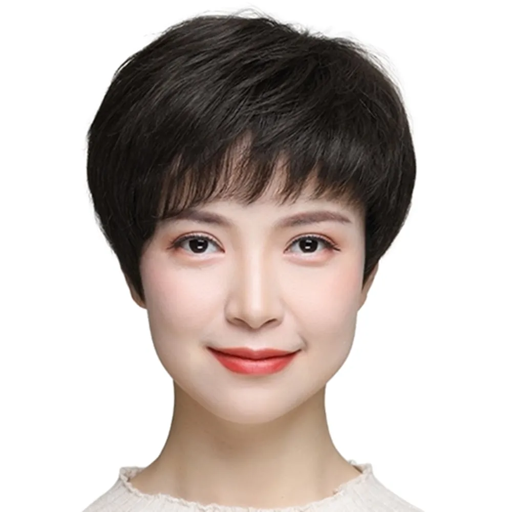 女假髮整頂真髮絲-微捲短髮大方優雅美髮用品2色73vc23【巴黎精品】 歷史價格詳細信息