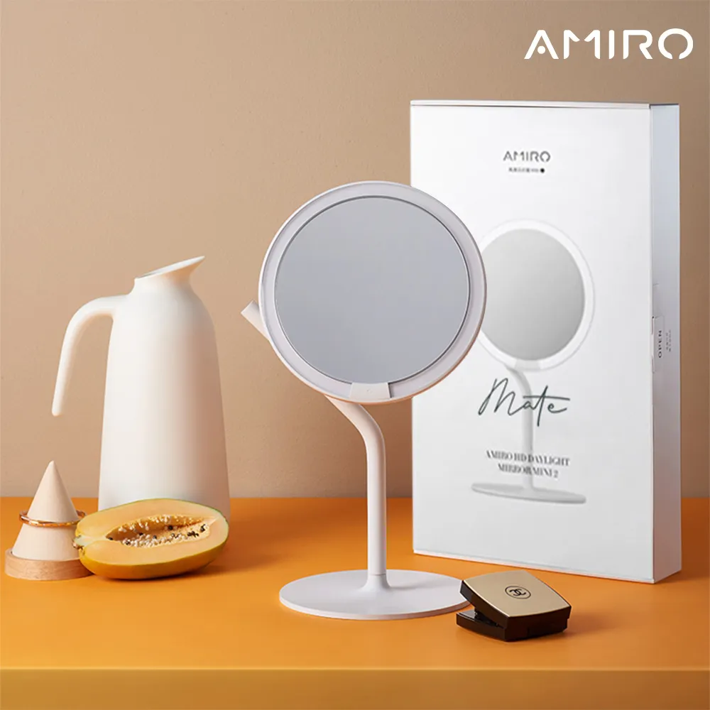 【AMIRO】 Mate S系列LED高清日光化妝鏡-粉 美妝鏡 補光鏡 上妝神器 直播燈 歷史價格詳細信息