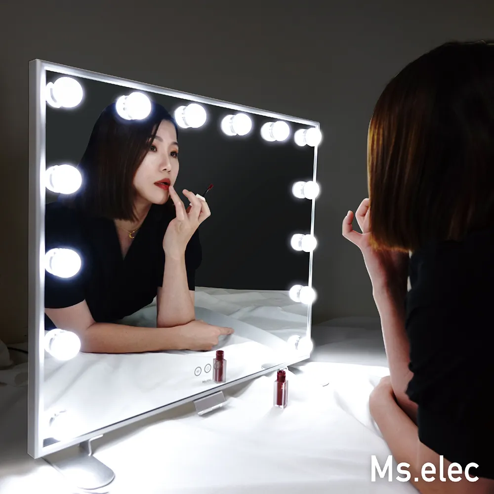 【Ms.elec 米嬉樂】豪華燈泡電視鏡 LM-013(超大鏡面/三色光源/觸控調光/化妝鏡/燈泡鏡) 歷史價格詳細信息