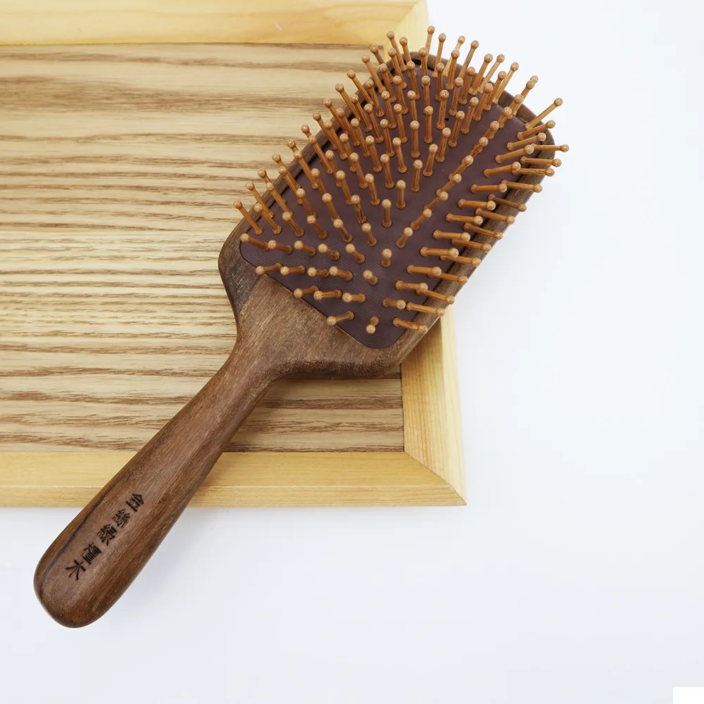 金絲檀木氣墊梳按摩頭皮經絡梳頭部順髪防脫髮長髮女專用氣囊梳子 歷史價格詳細信息