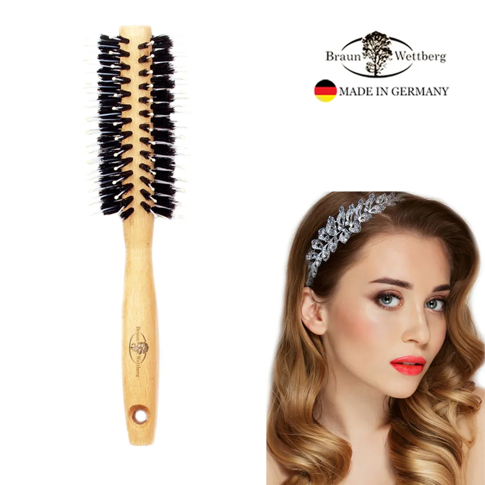 德國BRAUN WETTBURG 珀薇 德國製 50MM FSC原木黑豚鬃珠珠纖維熱塑捲髮梳 蓬蓬空氣感捲髮 歷史價格詳細信息