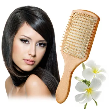 楠竹梳子氣墊氣囊按摩梳方形美髮橢圓順發捲髮套裝梳子木梳 歷史價格詳細信息