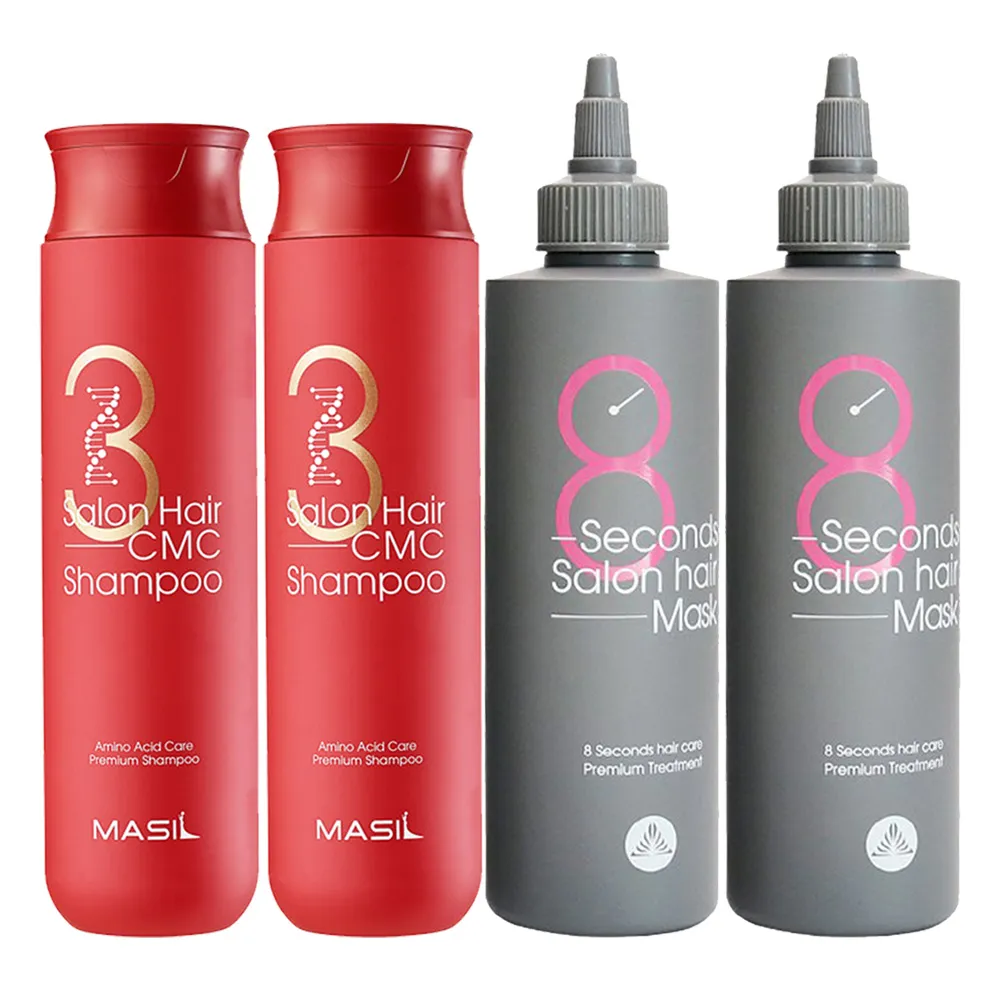 MASIL 胺基酸修復洗髮精300ml+8秒沙龍縮時髮膜200ml(各2,4件組) 價格比較,價格查詢,歷史價格詳細信息