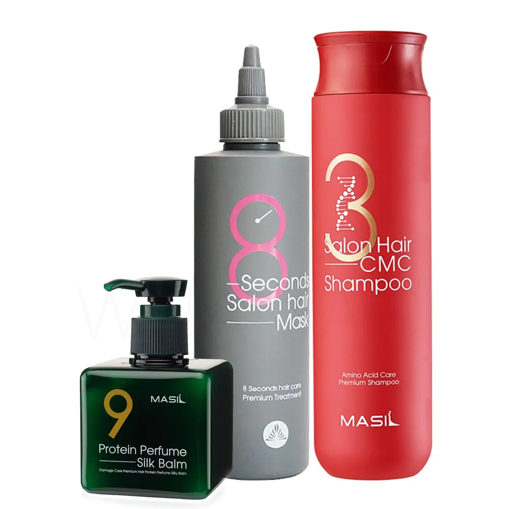 MASIL 胺基酸修復洗髮精300ml+8秒沙龍縮時髮膜200ml(各2,4件組) 歷史價格詳細信息