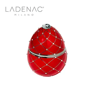 【西班牙皇室香氛 LADENAC】法貝熱彩蛋 淺藍金邊水晶瓶  220克 香氛蠟燭 香氛蛋 歷史價格詳細信息