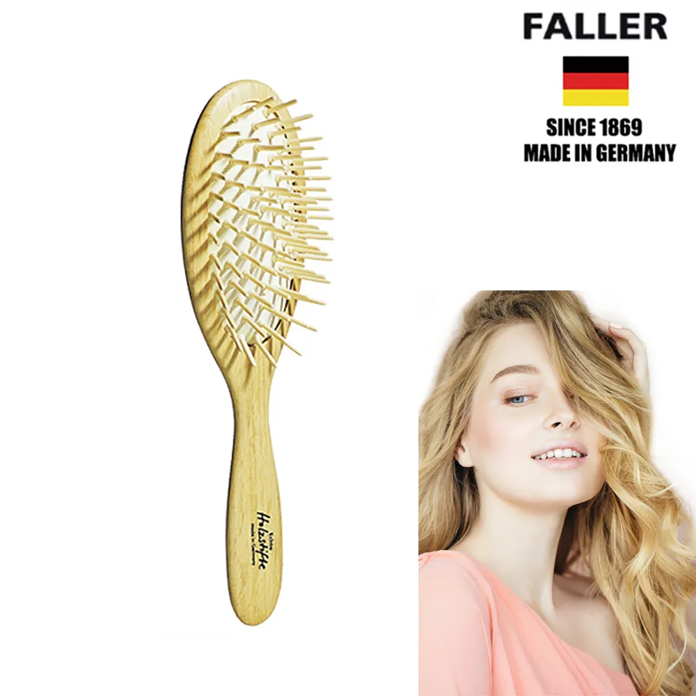 德國FALLER芙樂 德國製大尺寸FSC圓珠橢圓櫸木氣墊木齒梳 歷史價格詳細信息