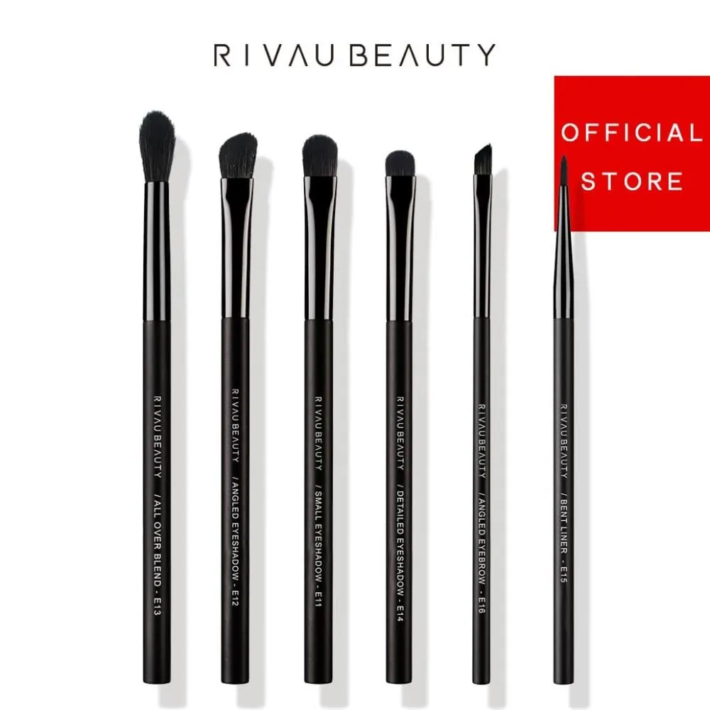 RIVAU BEAUTY / 高級纖維混羊毛黑色臉部刷具5隻組 | 化妝刷具組 蜜粉刷 歷史價格詳細信息