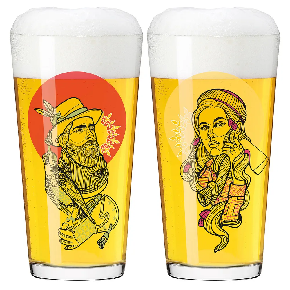 【RITZENHOFF】PopOf Color/時尚圖騰啤酒(多功能)對杯-狐狸與雄鹿 歷史價格詳細信息