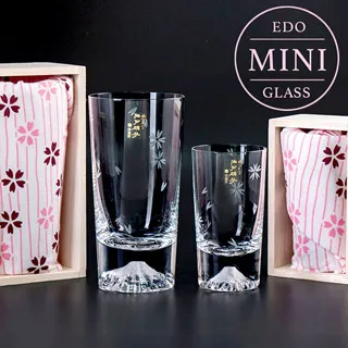 【田島硝子】富士山杯 迷你櫻花款 威士忌杯+高杯啤酒杯2入組(TG20-015-MRS+TG20-015-MTS) 歷史價格詳細信息