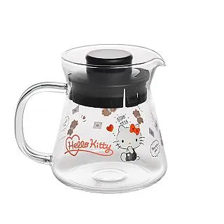 Hello Kitty 耐熱玻璃茶壺 透明茶壺 熱水壺 咖啡壺 500ml 歷史價格詳細信息