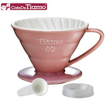 Tiamo V02花瓣形陶瓷咖啡濾杯組-咖啡色(HG5536BR) 歷史價格詳細信息