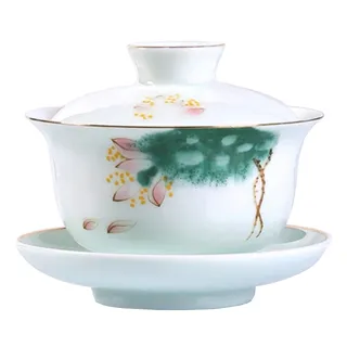 手繪白瓷茶杯主人杯陶瓷品茗杯青花梅蘭竹菊荷花小茶碗六隻禮盒裝 歷史價格詳細信息