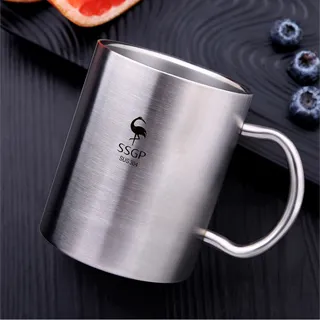 PUSH!餐具用品防摔304不鏽鋼杯子兒童不鏽鋼水杯帶手柄口杯286ml(帶蓋款2入組)E127-1 歷史價格詳細信息