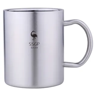 PUSH!餐具用品防摔304不鏽鋼杯子兒童不鏽鋼水杯帶手柄口杯286ml(帶蓋款2入組)E127-1 歷史價格詳細信息