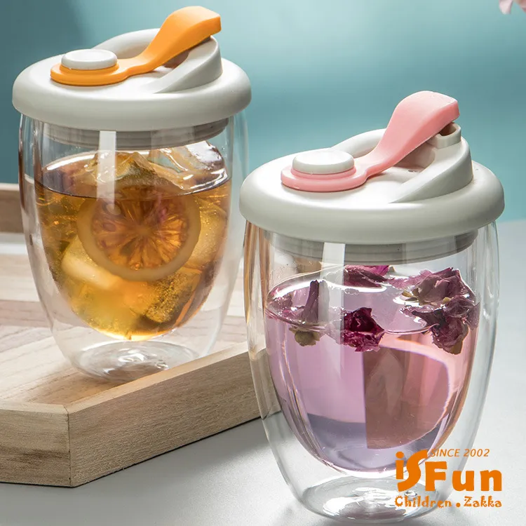 雙層防燙手玻璃杯 350ml 高硼矽水杯 茶杯 咖啡杯 飲料杯 果汁杯 歷史價格詳細信息