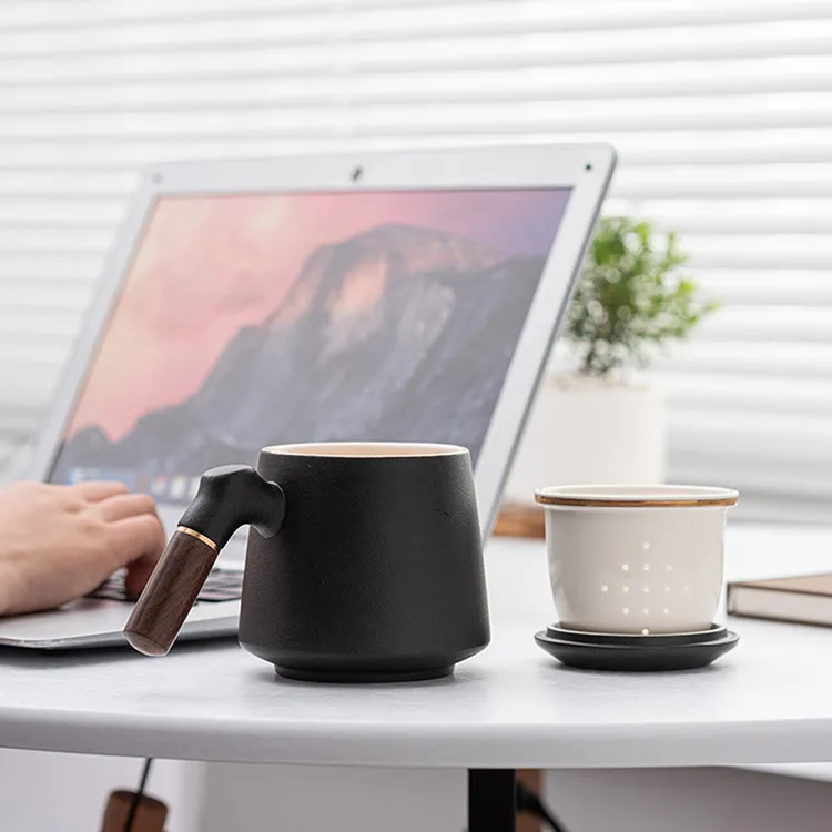 原藝坊 辦公室 陶瓷三件組 金邊帶蓋 木柄馬克杯 歷史價格詳細信息