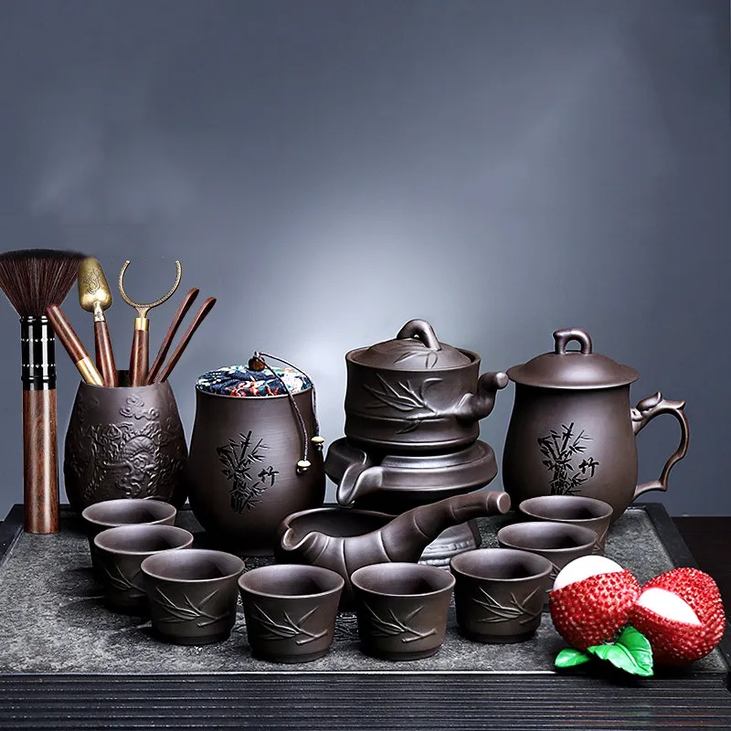 石磨自動cha具Tao裝家用辦公會客半自動懶人cha具泡chacha壺泡cha器 歷史價格詳細信息