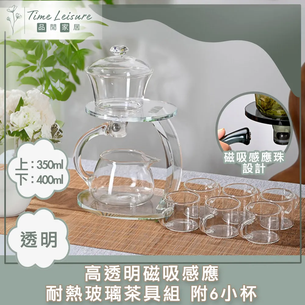 Time Leisure 高透明磁吸感應自動耐熱玻璃茶具組/功夫茶具 歷史價格詳細信息