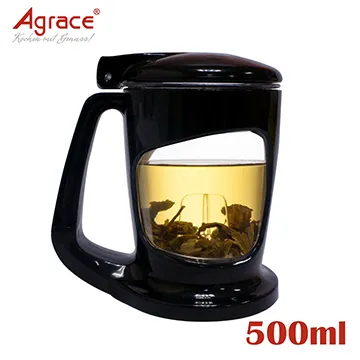 【Agrace】台灣製免倒沖泡神轉杯/壺 500ml (AG-0831)-黑色 歷史價格詳細信息