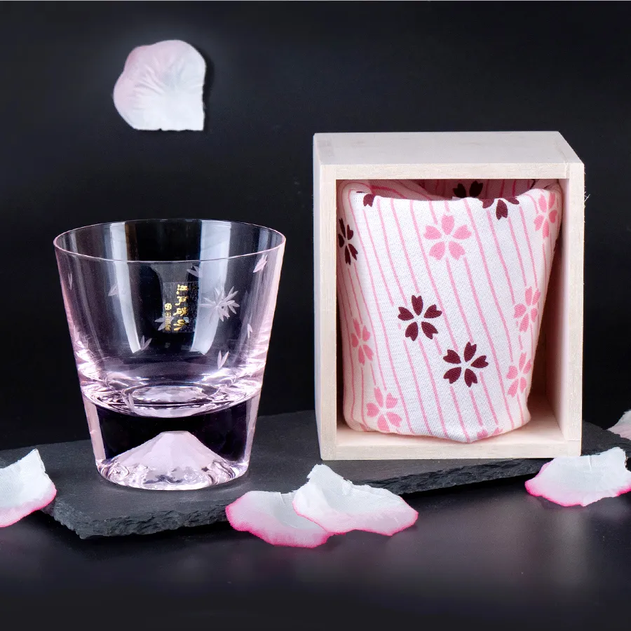 【田島硝子】富士山杯 日本手工吹製威士忌粉櫻款x櫻花款對杯組 隨飲料變色 玻璃杯(TG21-015-2RPCS) 歷史價格詳細信息
