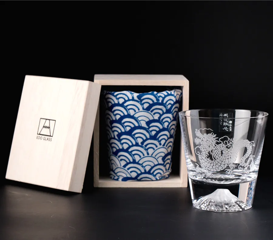 【田島硝子】日本手工吹製威士忌龍鳳富士山對杯(TG19-001-RYU_TG19-001-FX) 歷史價格詳細信息