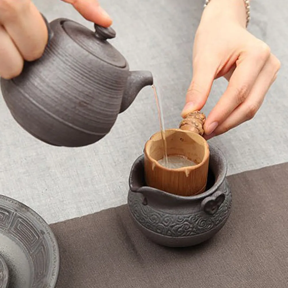 PUSH!品茗喝茶具竹制原生態茶漏茶濾隔茶葉茶渣竹根茶道配件T33 歷史價格詳細信息