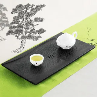 【生活禪】玄武岩石雕茶盤-財聚綠洲 (47x25x4cm) / B21-019-台灣製造 歷史價格詳細信息