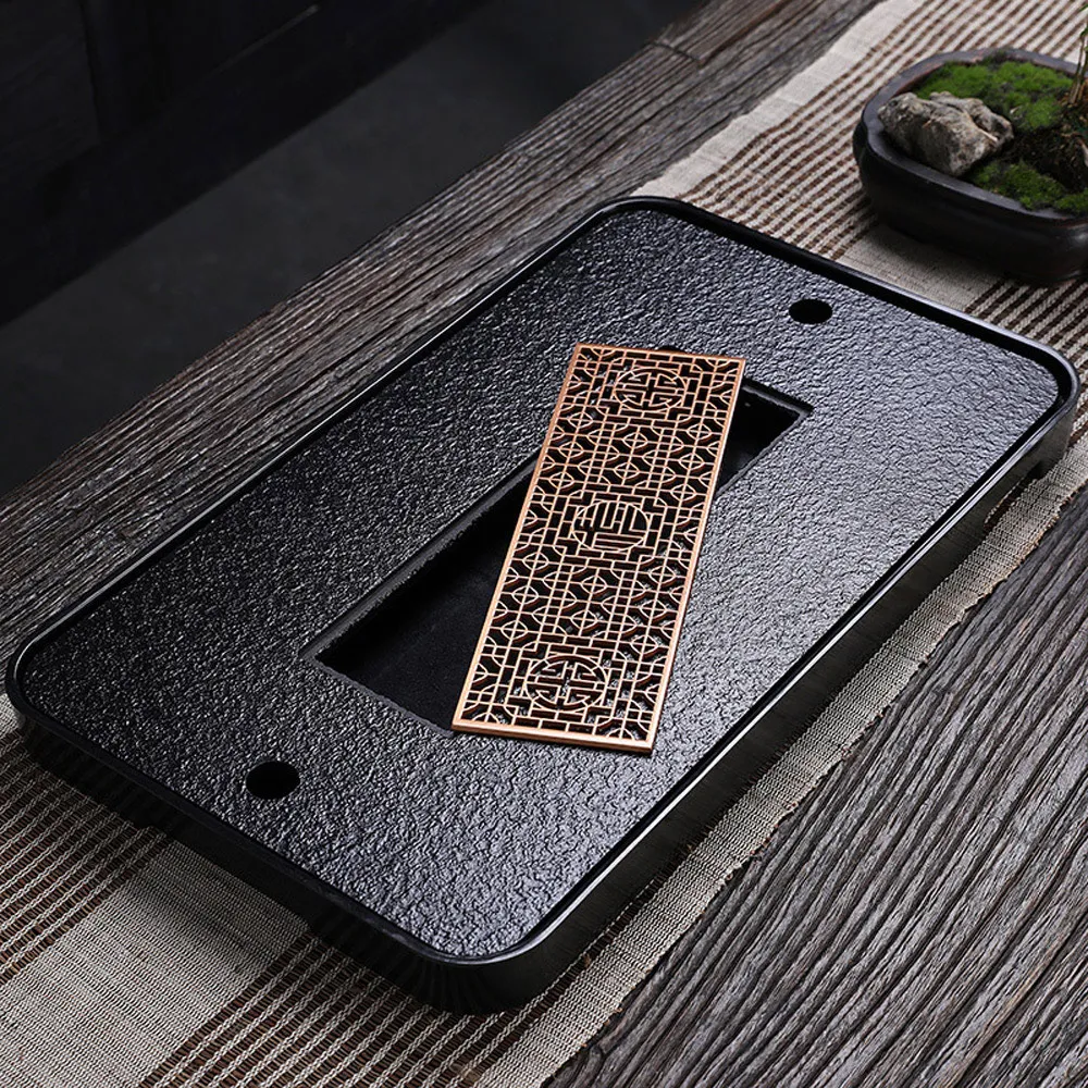 PUSH!喝茶品茗茶具類烏金石簡約茶盤茶船儲水排水瀝水泡茶托盤T03 價格比較,價格查詢,歷史價格詳細信息