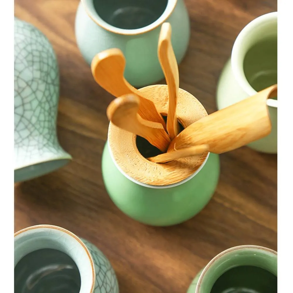 【古緣居】陶瓷五色條紋密封茶葉罐竹製禮盒套組(五罐一組) 歷史價格詳細信息