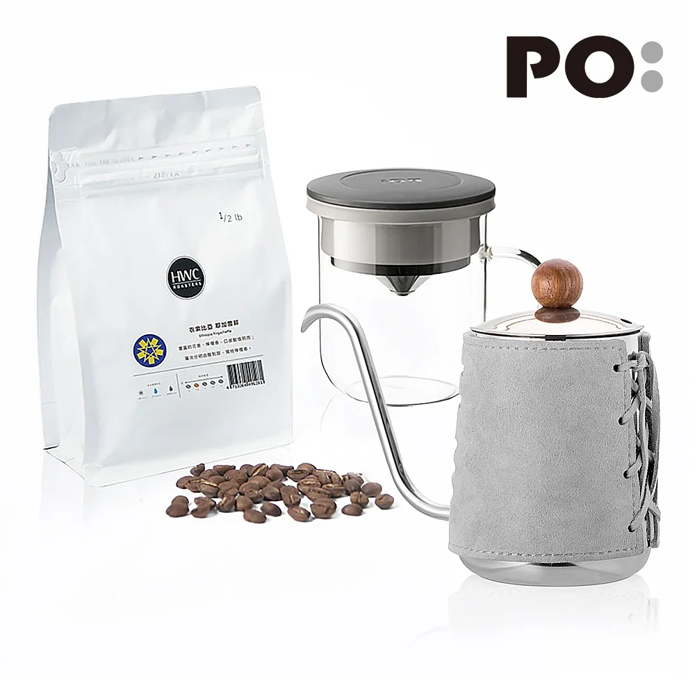 【PO:Selected】丹麥POx黑沃耶加雪菲咖啡四件組(手沖壺-灰/保溫胖胖杯450ml-共4色/咖啡磨2.0) 歷史價格詳細信息