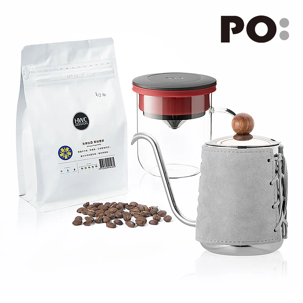 【PO:Selected】丹麥POx黑沃耶加雪菲咖啡四件組(手沖壺-灰/保溫胖胖杯450ml-共4色/咖啡磨2.0) 歷史價格詳細信息