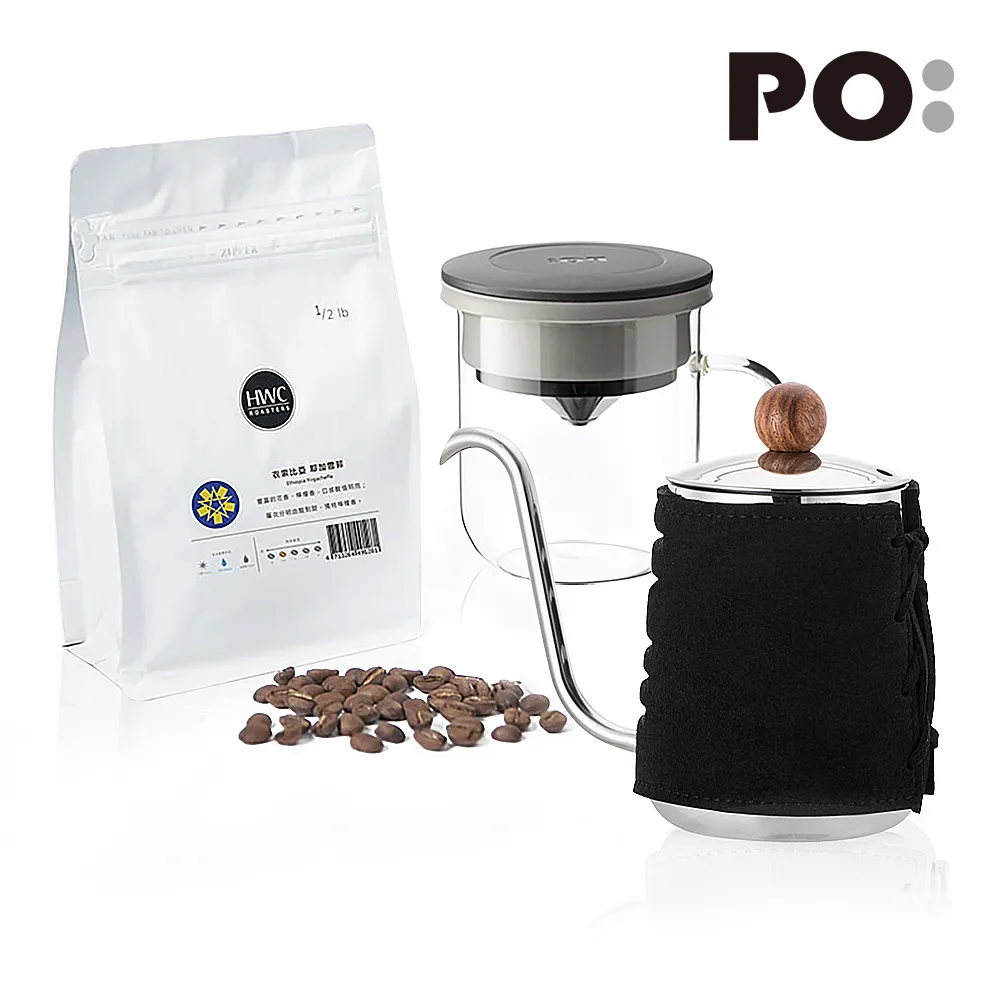 【PO:Selected】丹麥POx黑沃耶加雪菲咖啡四件組(手沖壺-灰/保溫胖胖杯450ml-共4色/咖啡磨2.0) 歷史價格詳細信息