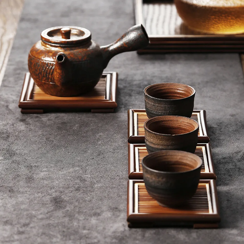 PUSH!喝茶品茗茶具類烏金石簡約茶盤茶船儲水排水瀝水泡茶托盤T03 歷史價格詳細信息