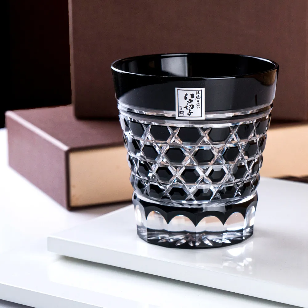 【田島硝子】田島硝子 映見玉矢來紋啤酒杯 江戸切子 玻璃杯 尾形卓司 作 清綠色(TG05-15-1G) 歷史價格詳細信息