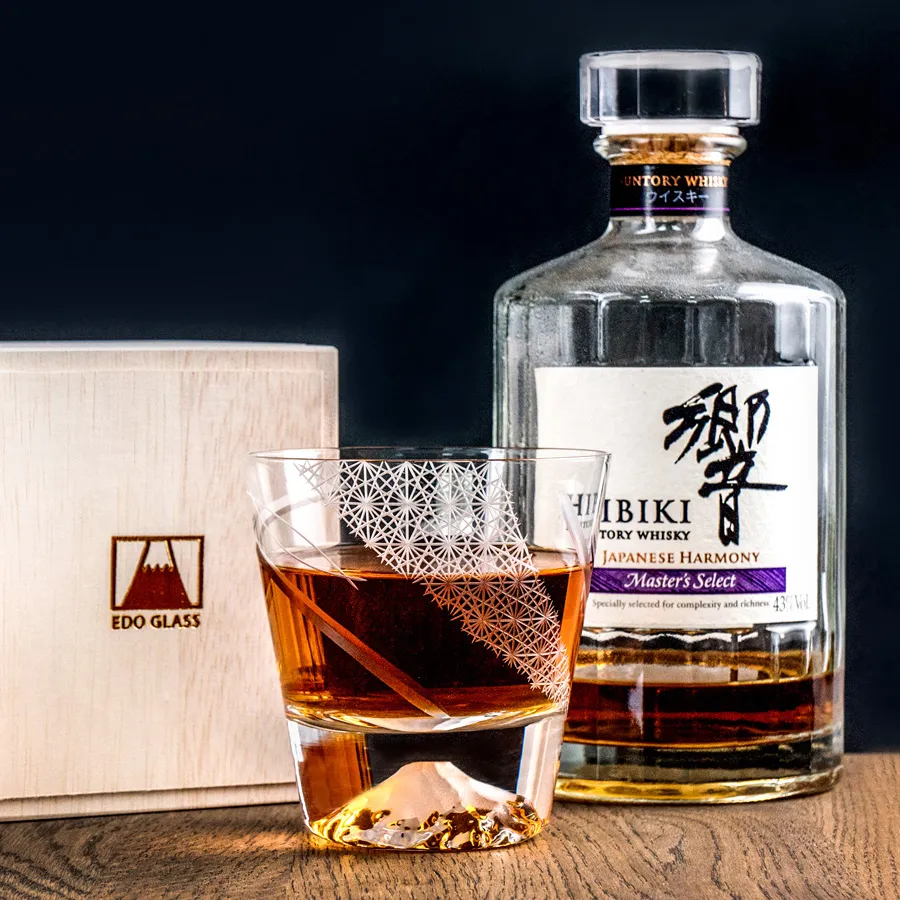 【田島硝子】江戶切子 日本職人手工 重疊矢來紋 威士忌杯 酒杯 朱紅色(TG04-24-1R) 歷史價格詳細信息