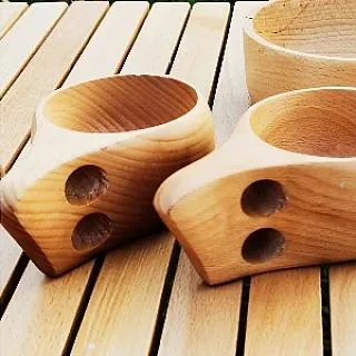 May Shop 橡膠木雙孔杯子 KUKSA咖啡杯創意杯【108080855】 歷史價格詳細信息