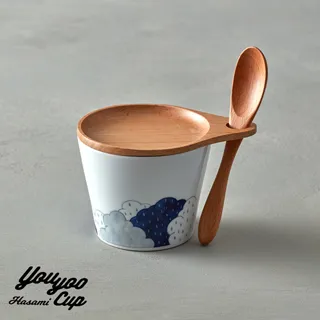 石丸波佐見燒 - 點心杯盤組 - 附匙 (3件式) - 朵朵雲 -《日本進口現貨》 歷史價格詳細信息