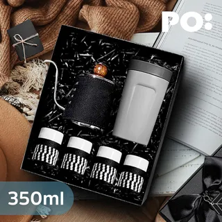 【PO:Selected】丹麥手沖咖啡禮盒組(手動不鏽鋼咖啡磨2.0/咖啡玻璃杯350ml-共4色) 歷史價格詳細信息