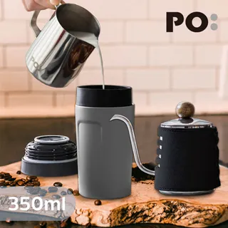 【PO:Selected】丹麥手沖咖啡三件組(手沖壺-灰/保溫胖胖杯450ml-共4色/咖啡磨2.0) 歷史價格詳細信息