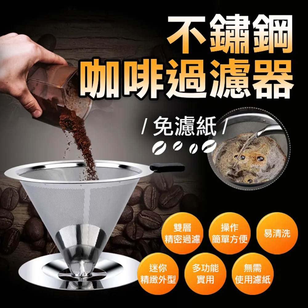 【免濾紙 反復使用】咖啡過濾網 304不鏽鋼滴漏 咖啡過濾器 300目超細漏漏鬥 雙層加密 咖啡壺漏鬥 過濾咖啡 過濾茶 歷史價格詳細信息