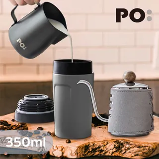 【PO:Selected】丹麥手沖咖啡三件組(手沖壺-灰/保溫胖胖杯450ml-共4色/咖啡磨2.0) 歷史價格詳細信息