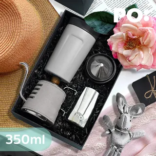 【PO:Selected】丹麥手沖咖啡三件禮盒組(咖啡壺-灰/玻璃杯350ml-黑/咖啡磨2.0) 歷史價格詳細信息