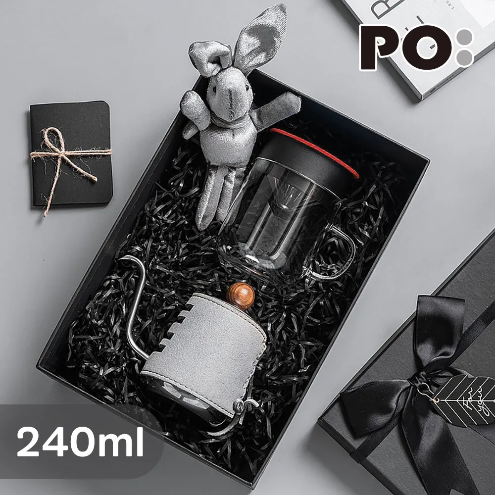 【PO:Selected】丹麥手沖咖啡禮盒組(手動不鏽鋼咖啡磨2.0/咖啡玻璃杯350ml-共4色) 歷史價格詳細信息