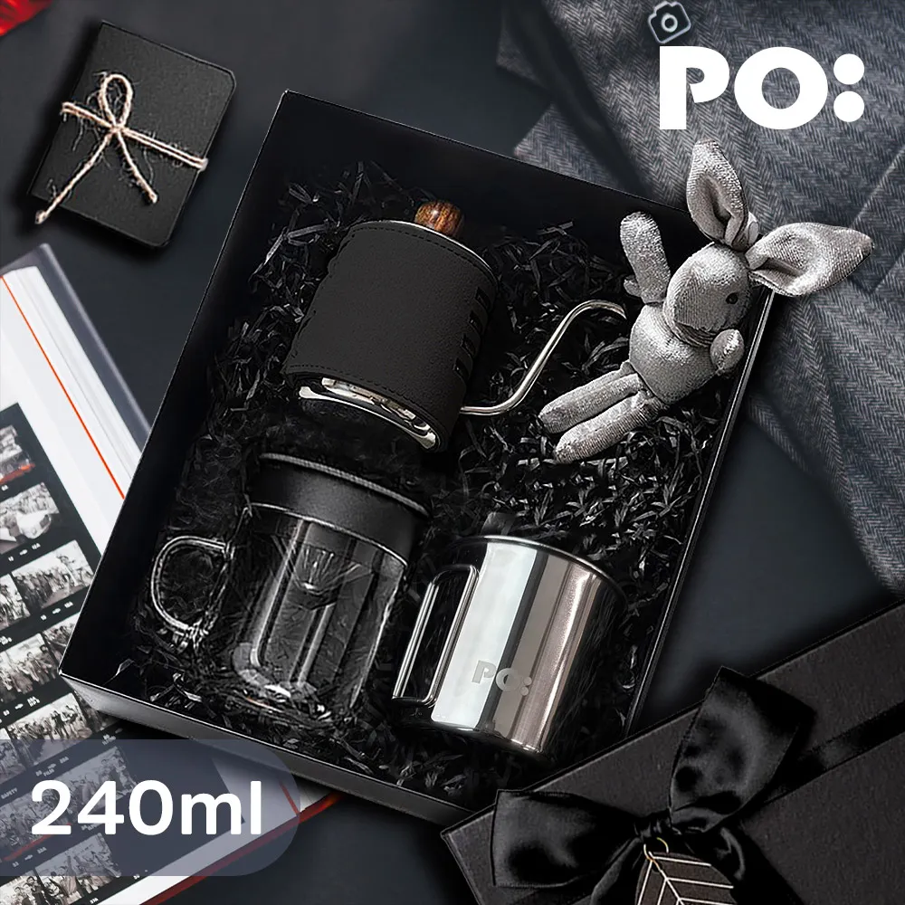 【PO:Selected】丹麥戶外手沖咖啡三件組(露營杯-黑/不銹鋼磨芯咖啡磨2.0/玻璃杯350ml-共4色) 歷史價格詳細信息