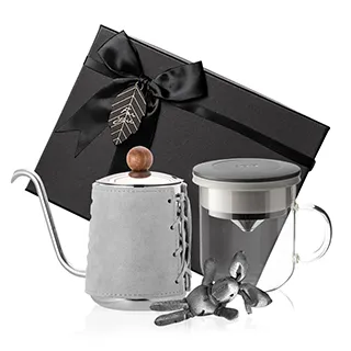 【PO:Selected】丹麥手沖咖啡禮盒組(手動不鏽鋼咖啡磨2.0/咖啡玻璃杯350ml-共4色) 歷史價格詳細信息