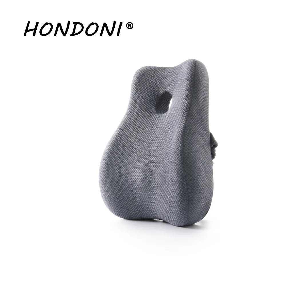 HONDONI  經典日式風格護腰記憶靠墊 居家汽車舒壓腰靠墊 (舒適文青灰) 歷史價格詳細信息