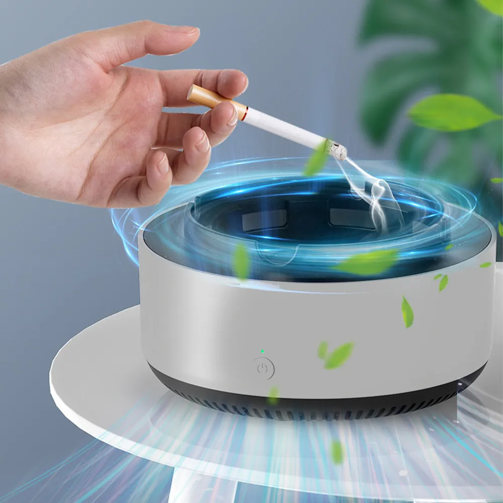 智能菸灰缸 菸灰缸 煙灰缸 汽車煙灰缸 去除煙味 淨化 家用菸灰缸 兩色 歷史價格詳細信息