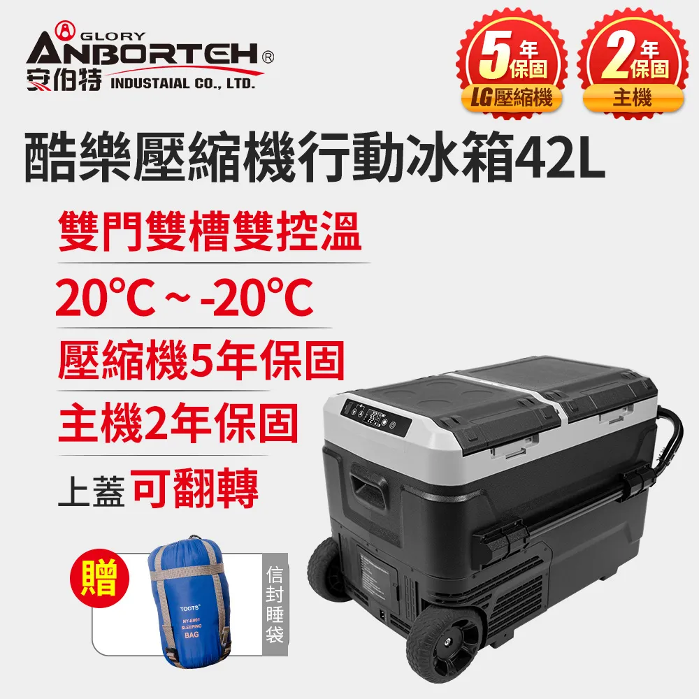 【酷樂】冰箱 雙門雙槽雙控溫壓縮機行動冰箱 42L ABT-E082(車麗屋) 歷史價格詳細信息