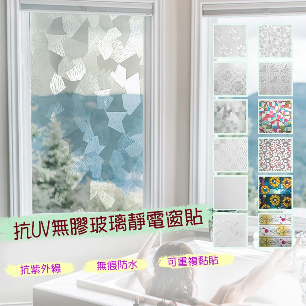 【無膠玻璃靜電貼】60x300cm加大加寬抗UV防曬玻璃貼（1入） 歷史價格詳細信息