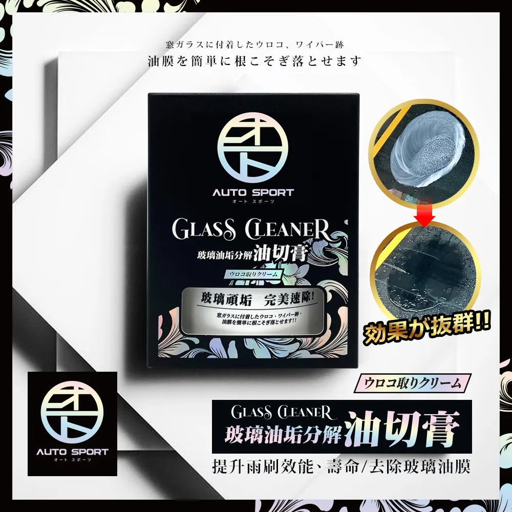 AUTO SPORT 玻璃油垢分解油切膏200g【真便宜】 歷史價格詳細信息